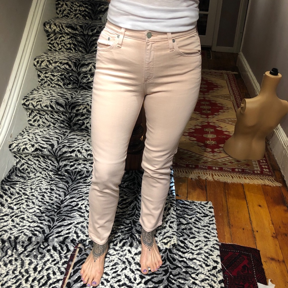 AG 27 Isabelle High Rise Straight Crop Jeans